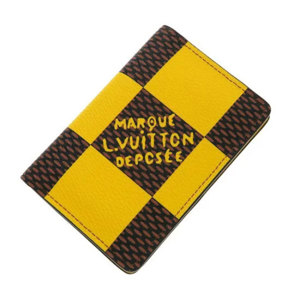Louis Vuitton Damier Pop Organizer Douho Canvas Leather Brown